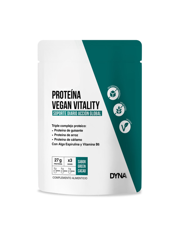 DYNA PROTEINA VEGAN VITALITY SABOR GREEN CACAO BOLSA 500G
